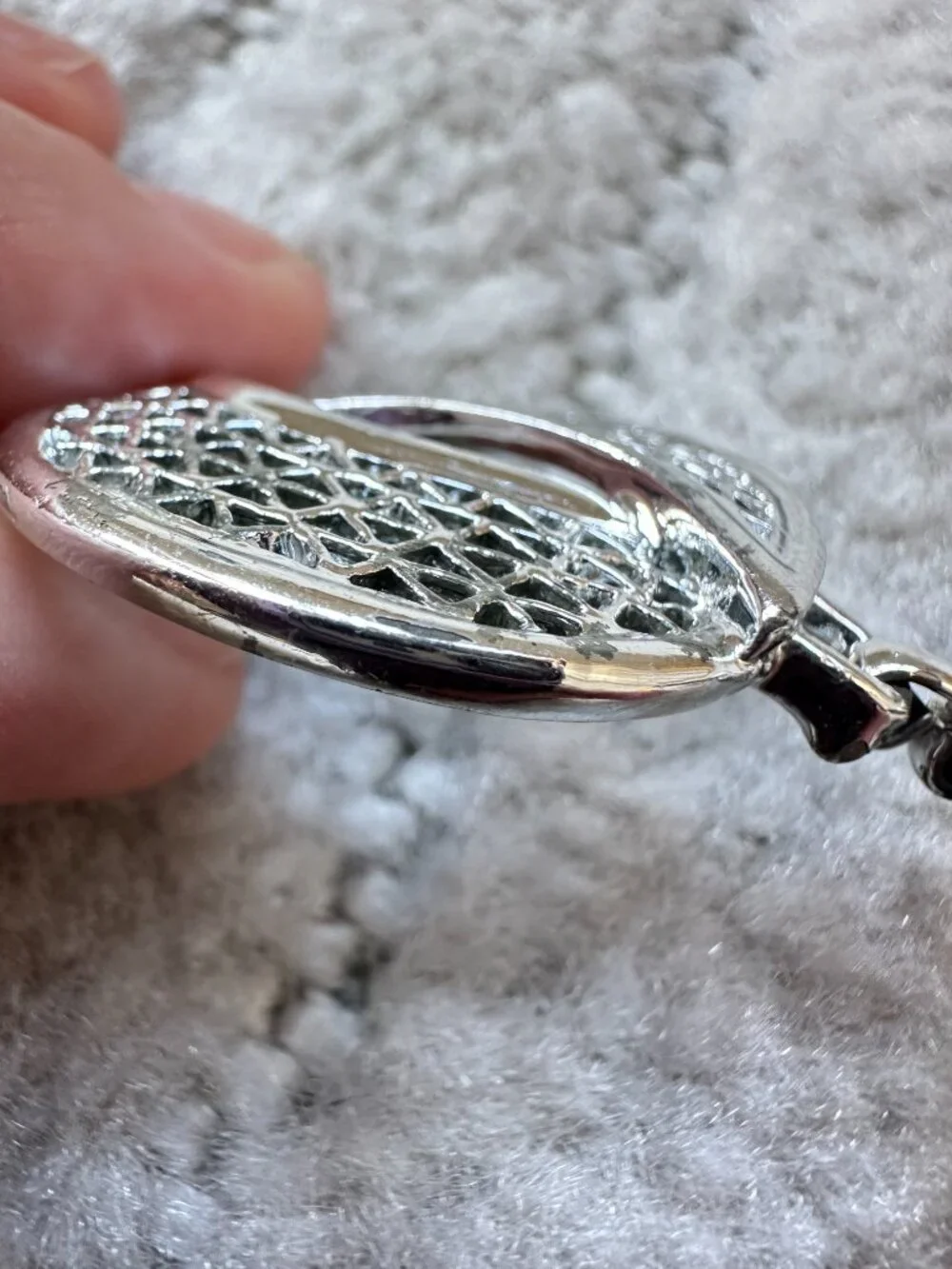 Vintage Sarah Coventry Silver Tone Openwork Link Bracelet 7.25” Signed